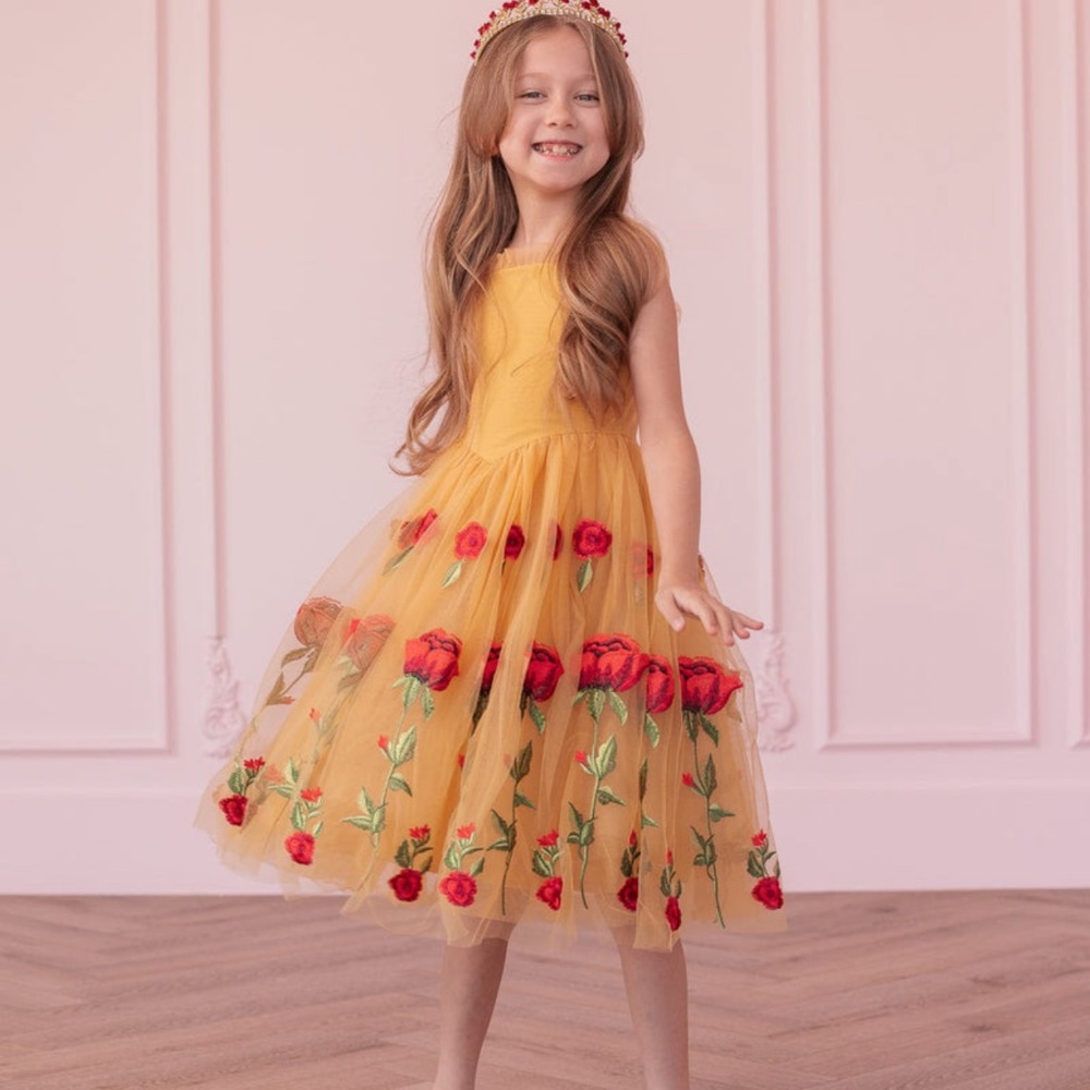 ISO GIRLS BELLE DRESS size 4/5 or 6/7